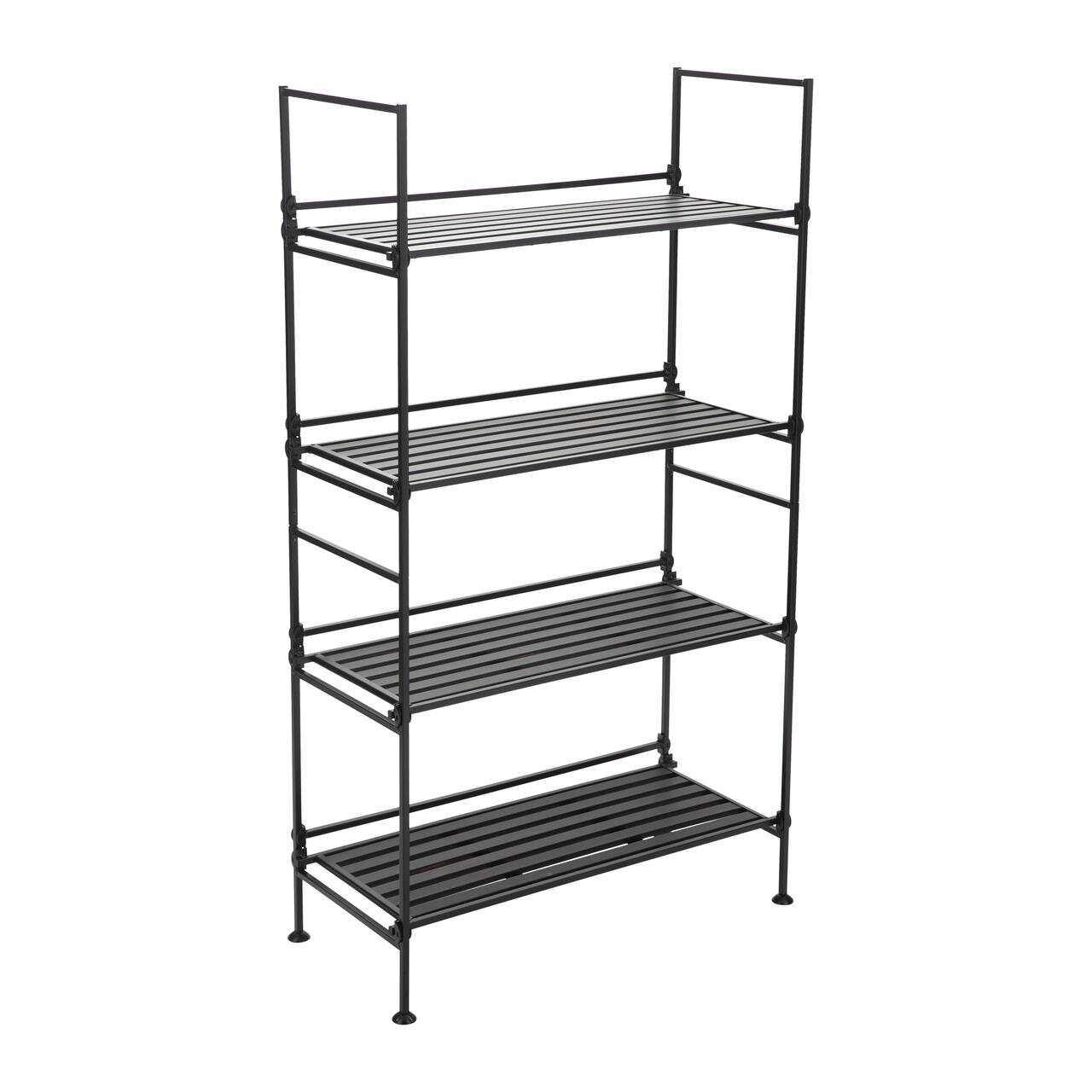 Organize It All 4 Tier Espresso Freestanding Shelf